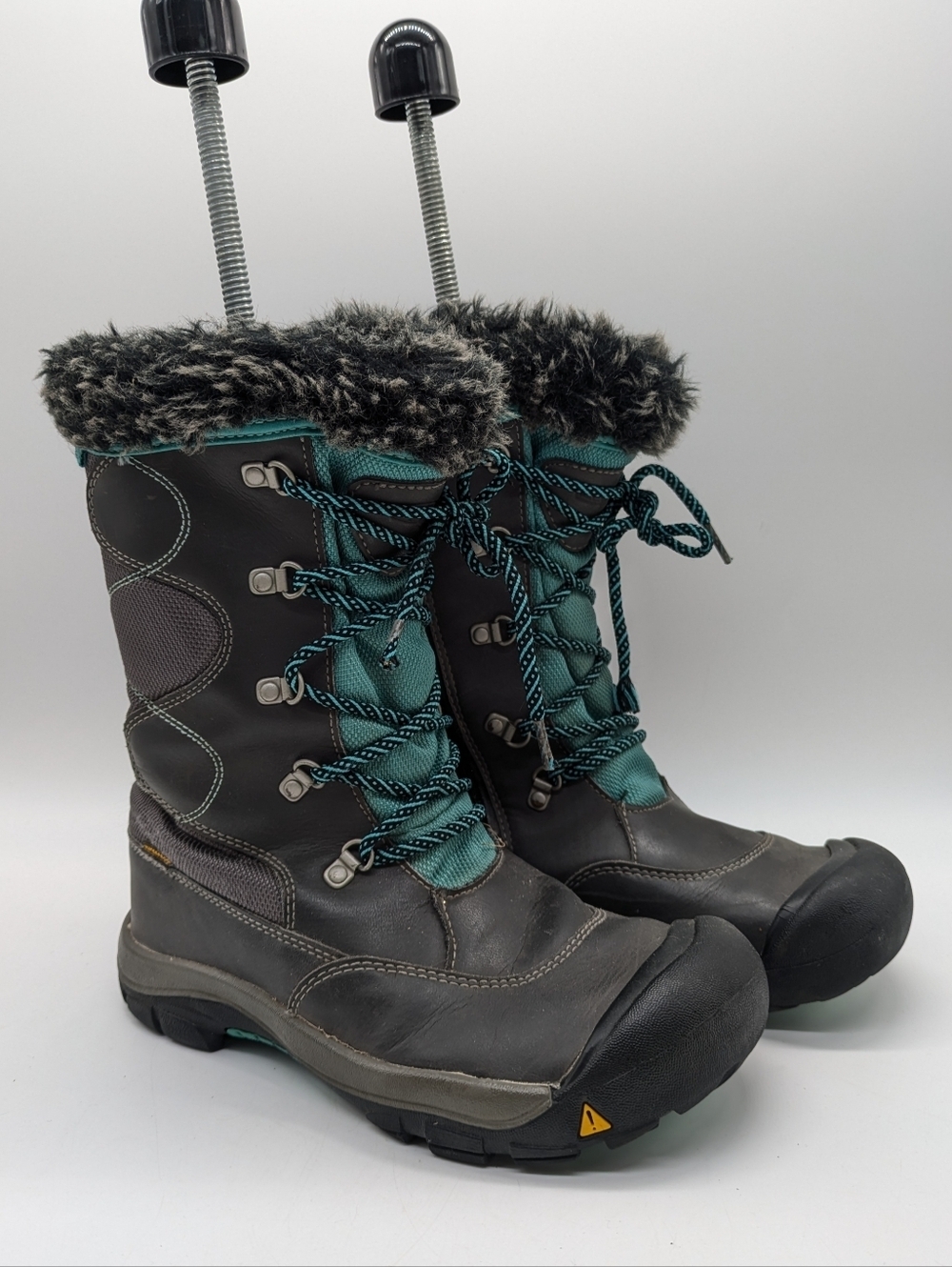 Keen Kelsey Grey Blue Waterproof Lace Up Winter Boot 4